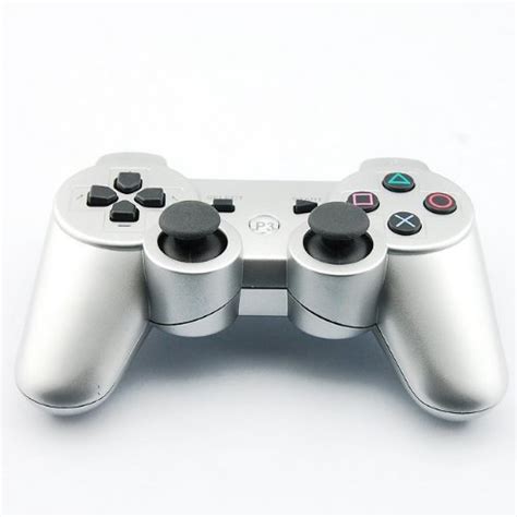 New Silver Dual Shock Wireless Bluetooth Game Controller For Sony ...