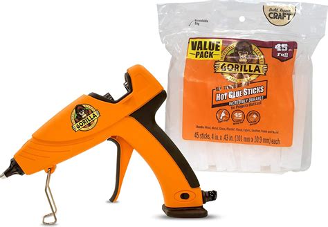 Amazon.com: Gorilla Dual Temp Full-Size Hot Glue Gun Kit with 45 Hot ...