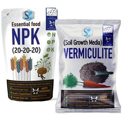 Buy Shiviproducts Combo - NPK 20 20 20 Macro ents and Vermiculite for ...
