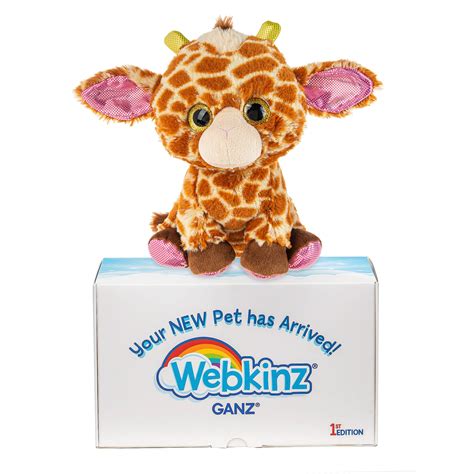 Buy Webkinz Giraffe, Premium Stuffed Toy Animal New 2021 Plush, Brown ...