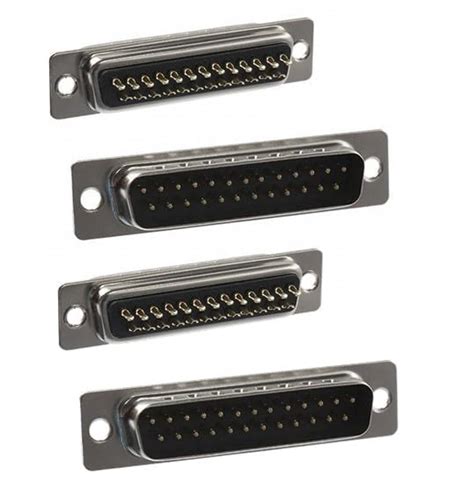 acce & peri® (Pack of 04 DB25 25 PIN 2 Rows Solder Type D-sub Male ...