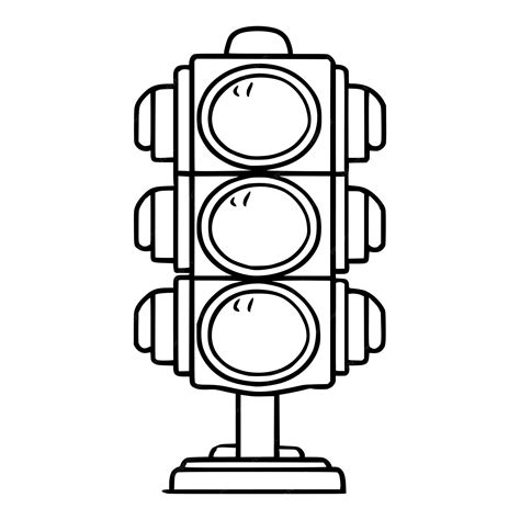 Premium Vector | Traffic light coloring pages for kids and toddlers