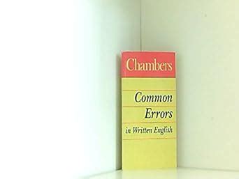 Chambers Common Errors in Written English (English Usage S.) : Marriott ...