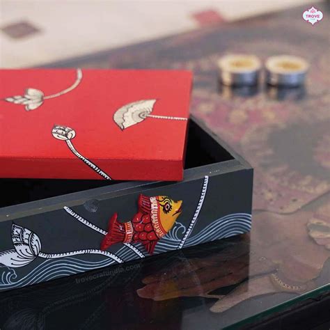 Handpainted Pattachitra Gift Box - 9" x 3" x 6" Inch – Trove Craft India
