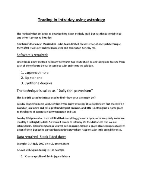 Trading in Intraday Using Astrology Softwaresssss - Trading in intraday ...