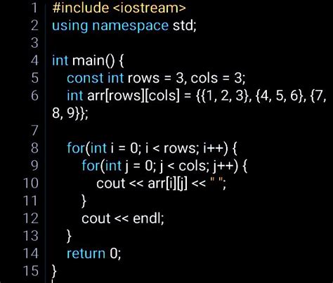 Image result for Storing Elements in 2D Array and Printing Matrix C Program