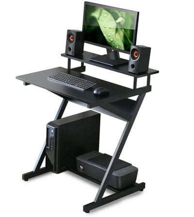 Compact Corner Computer Desk with Monitor Shelf India | Ubuy