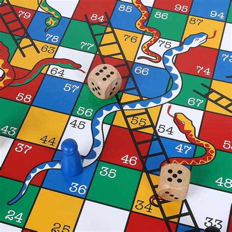 Gothink Wooden Snakes and Ladders Game - 13 Inch India | Ubuy