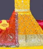 Rajwadi Poshak with Yellow Lehenga and Red Kurti Kanchali
