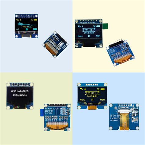 Buy 0.96" 128x64 OLED Display Module – Blue/Yellow/White – 4/7 Pin ...