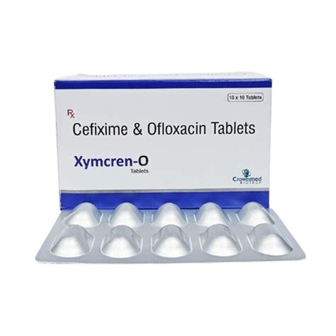 Xymcren O Tablets - Cefixime & Ofloxacin Tablets - Crownmed Biotech