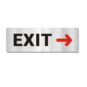 Mindcraftz Exit Right Acrylic Signboard Emergency Sign Price in India ...
