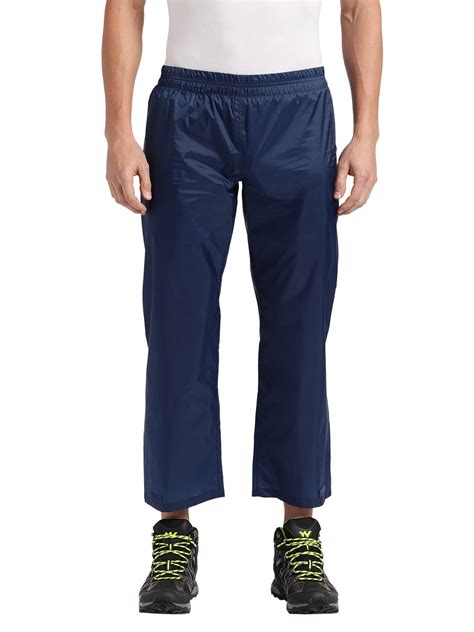 Buy Men HYPADRY™ Solid Waterproof Rain Pant Navy Online | Wildcraft