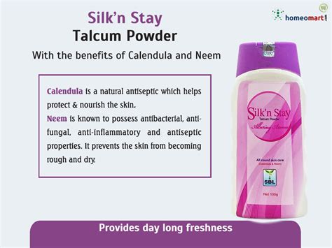 SBL Silk n Stay Talcum Powder for Itching, Rash, Prickly Heat – Homeomart
