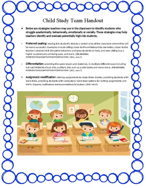 SPD320 T4 Child Study Team Handout: Strategies for Identifying Students ...