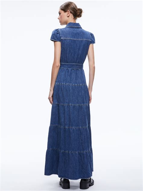 Alice + Olivia MIRANDA MAXI DENIM DRESS | REVERSIBLE