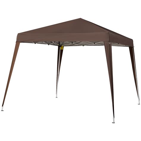 Outsunny Pavillon Gartenpavillon Pop-up Faltbar 2,4 x 2,4 m Stahl ...