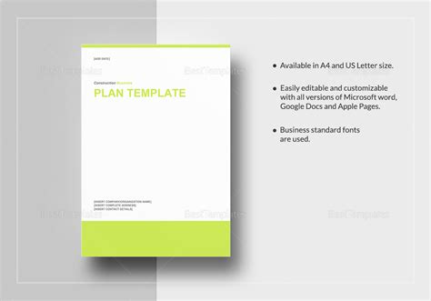 Construction Business Plan Template 的图像结果