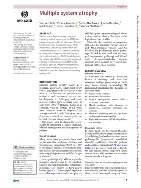 Image result for Multiple System Atrophy Progression