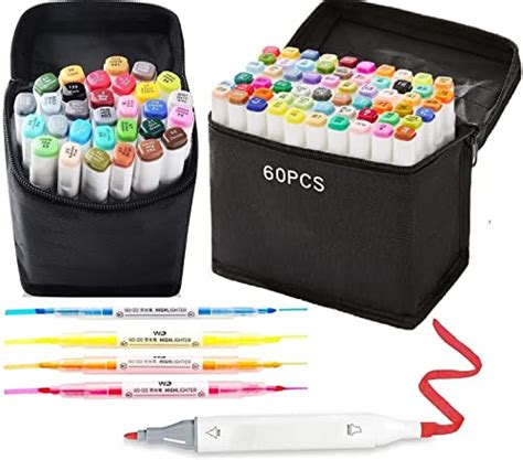 Corslet 90 Pc Alcohol Markers Set Colour Marker Pen Dual Tip Broad ...