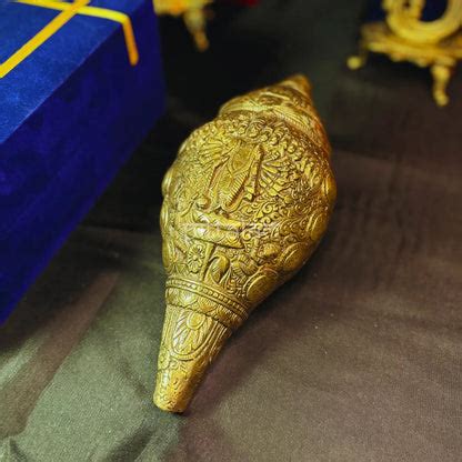 PITTALAM Brass Shankh (Virat Vishnu Roop) - Sacred Pooja Conch – Pittalam