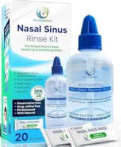 Sinus Rinse Kit, Squeeze Bottle, Neti Pot,+20 Salt sachets, Original ...