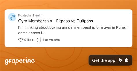 Gym Membership - Fitpass vs Cultpass - Grapevine