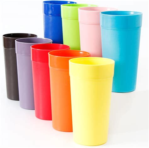Youngever 18 Pack 600ML Re-usable Plastic Tumblers, Unbreakable ...