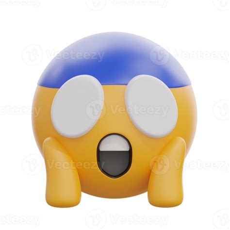 Shocked Face Emoji 3D Expression Icon 51796725 PNG
