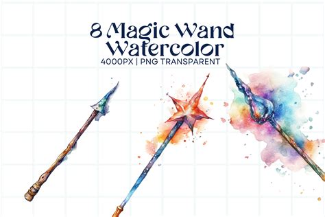 Magic Wand PNG Elements Clipart Graphic by akimtancreative · Creative Fabrica