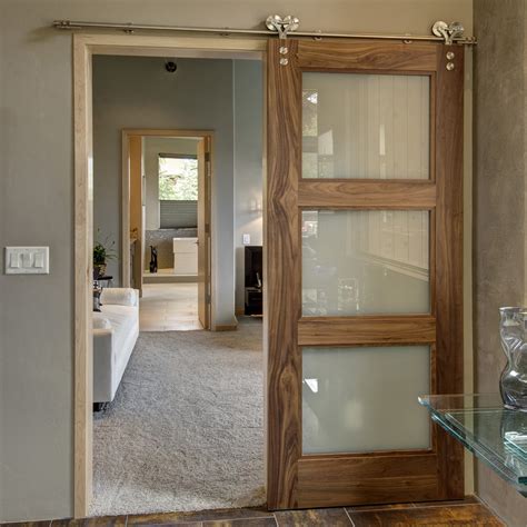 Interior Sliding Glass Barn Doors Single Glass Sliding Door Solaris