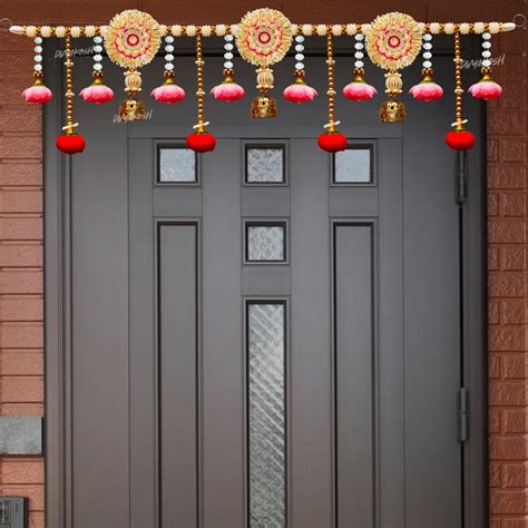 Buy Divyakosh Peony Style Thoranam For Entrance Door Decoration Items ...