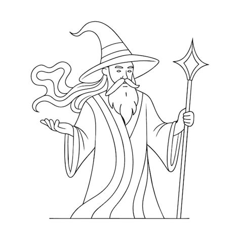 Image result for Wizard Outline