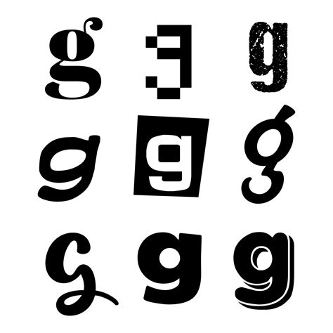 The Letter G In Different Fonts