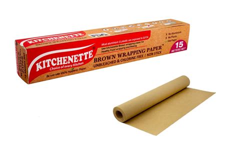Buy Kitchenette Brown Food Wrapping & Baking Paper (Unbleached ...