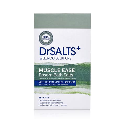 DrSALTS+ Muscle Ease Therapy Epsom Salts - Soothing Epsom Bath Salts to Relieve Strains, Pain ...