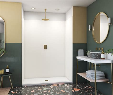 SMMK84-3250 32 x 50 x 84 Swanstone® Smooth Glue up Shower Wall Kit in ...