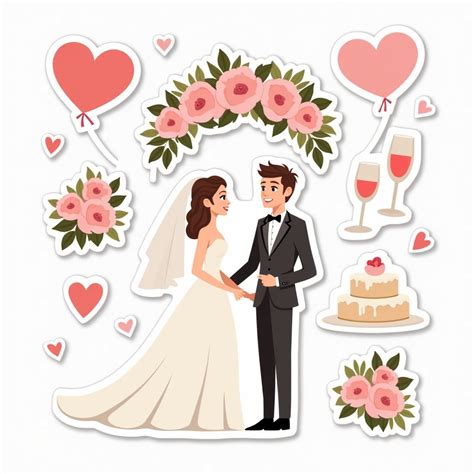 Wedding Sticker Design | Stable Diffusion Online