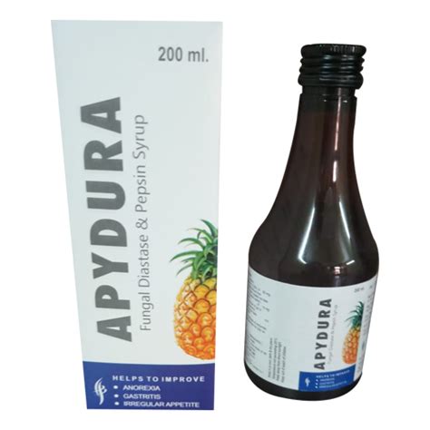 PEPSIN 10 MG + FUNGAL DIASTASE 50 MG Syrup Adura Pharmaceuticals Pvt.