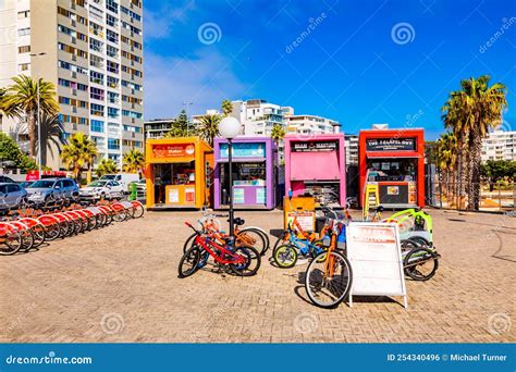 Bicycle Rental Business on Sea Point Beach Front Editorial Photo ...