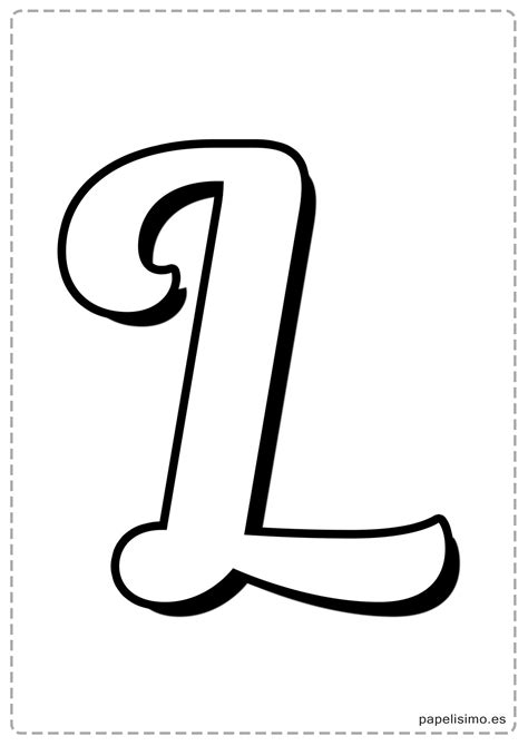 Letra L En Cursiva