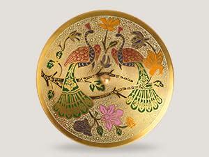 ExclusiveLane 'Peacock Hand-Etched' Brass Masala Box For Kitchen Spice ...