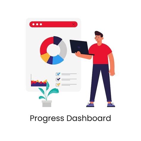 Progress dashboard web vector illustration | Premium Vector