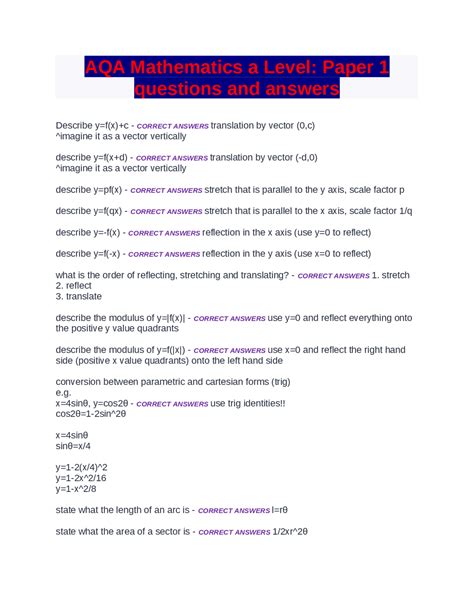 Image result for AQA a Level Maths Topic Questions