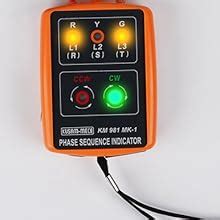 Kusam-Meco KM 981 MK-1 Phase Sequence Meter | 3 Phase Rotation Tester ...