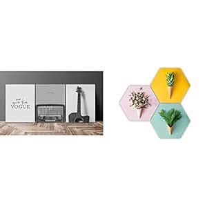 SAF Multieffect UV Textured Panel Painting (Set of 3, 12 Inches X 27 ...