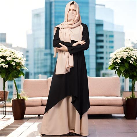 3-Piece Designer Abaya Set with Hijab & Mouthpiece By Bashariya ...