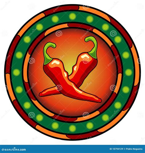 Mexican chili peppers logo stock vector. Illustration of ancient - 10794129