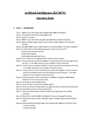 AI-Notes unit 1 - Unit 1 - B y : D E V E S H P A N D E Y e m a i l : d ...