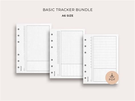 Buy Basic Tracker Bundle, A6 Size Printable Daily, Weekly, Monthly ...